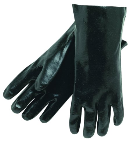 MCR Safety 6300 Single-Dipped PVC Gloves with 14