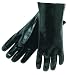 MCR Safety 6300 Single-Dipped PVC Plasticsol Gloves with 14-inch Gauntlet and Interlock Lining, Smooth, Black, Large, 1-Pair