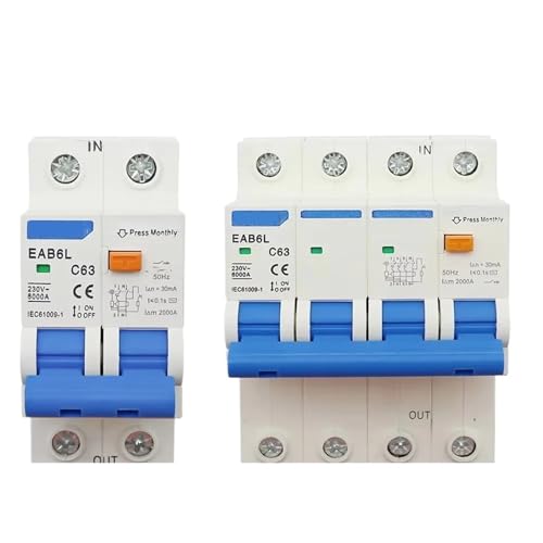 Disjoncteur MCB 32A avec protecteur de surcharge et fuite de courant AC 230V