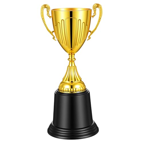 ADLABLD Gold Awards Trophy, Fun Gold Plastic Trophies, Cup Rewards Winning Prize for Sports Tournaments Birthday Party Competitions Spelling Bee