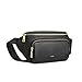 Kattee Fanny Packs for Women, Leather Crossbody Bags for Women Trendy, Small Belt Bag,Fashion Waist Packs with RFID Blocking, Black