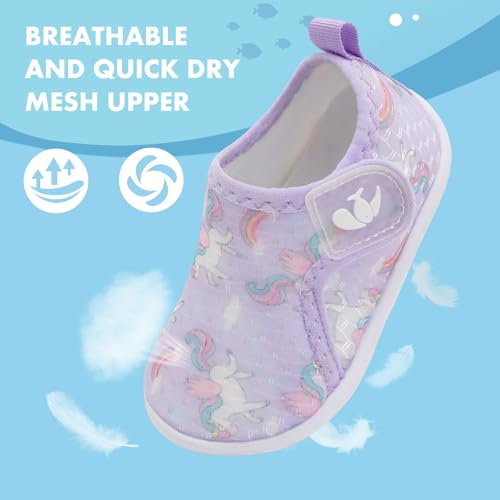 Image of FEETCITY Baby Boys Girls Water Shoes Beach Quick Dry Swim Barefoot Aqua Socks Outdoor Athletic Pool Shoes Breathable