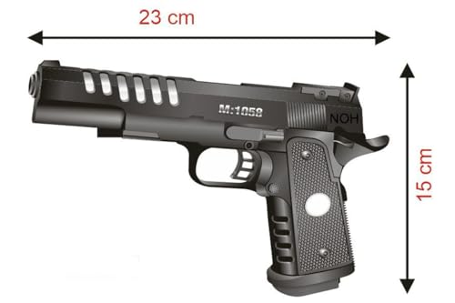 Image of NOH Mouser Pistol Toy Shooting Gun with 150 Plastic BB Bullets for Kids Age 14 Years & Above, Pull Back The Loader to Load Gun, Do Not Shoot Human & Animal
