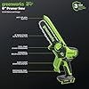 Greenworks 24V 6" Mini Chainsaw Cordless , Small Cordless Handheld Saw, 2.0Ah Battery and Charger Included, for Tree Trimming and Pruning