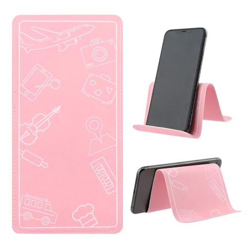 Ranjaner Airplane Phone Holder Flexible Flight Cell Phone Holder and Flexible Tablet Stand Airplane Travel Essential Accessories for Most Smartphones Tablets (Pink)
