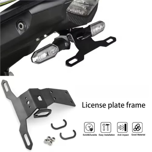 Support plaque moto CBR500R résistant vibrations arrière rangé - 2