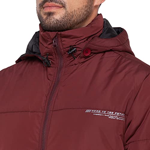 Image of Spykar Bottle Nylon Standard Length Full Sleeve Casual Jacket For Men