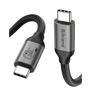 Silkland USB 4 for Thunderbolt 4 Cable 4FT, 40Gbps Data Sync, 8K/6K@60Hz, 2...