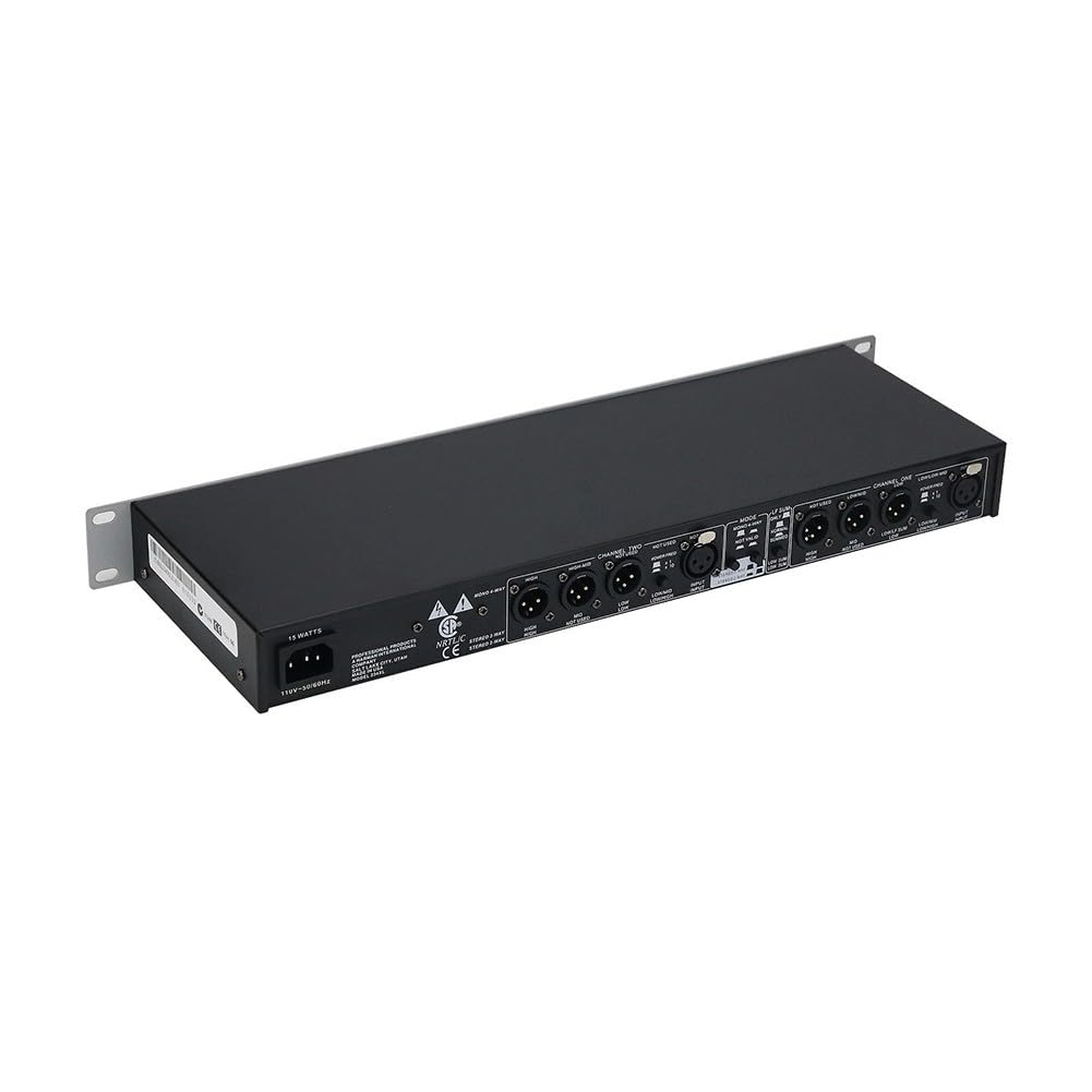234XS - Processore audio elettronico a 2 vie, 3 vie, 4 vie, con filtro Linkwitz-Riley da 24 dB, ingresso e uscite, inversione di fase e passaggio alto da 40 Hz, per sistema PA studio