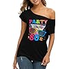 80s Outfit for Women 80’s Retro Theme Party Shirts Vintage Disco Outfits 1980s Clothes 90s Neon Off Shoulder Tops