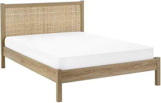 happybeds Padstow Black Oak Wooden Bed, 4ft6 Double, Frame Only
