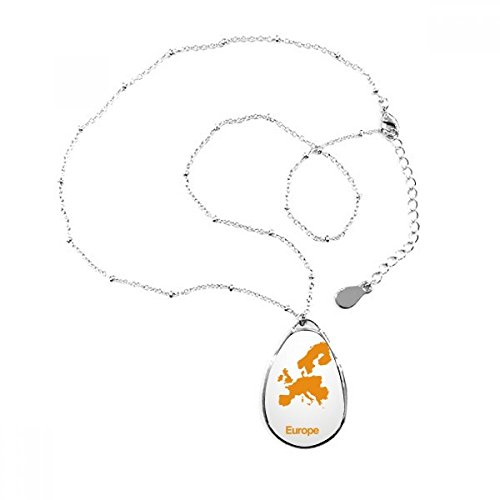 Collier Europe jaune en goutte d'eau pour illuminer vos tenues de voyage