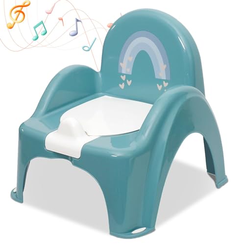Babykajo Töpfchen mit Musik und herausnehmbarem Topf. Kinder Töpfchen mit Anti-Rutsch Beschichtung - Baby Töpfchen mit Griff zum einfachen Ausleeren! Perfekt für das Töpfchentraining!