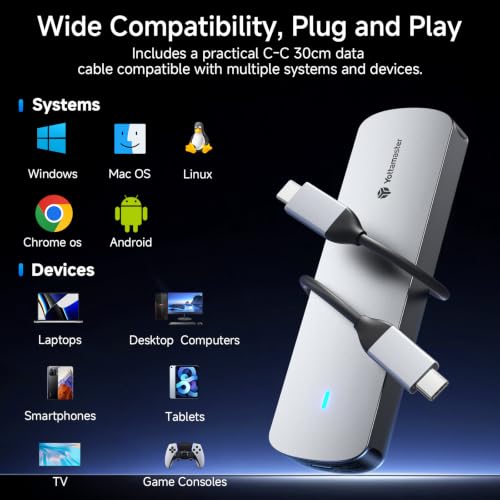 Carcasa externa para SSD M.2 NVMe SATA USB 3.2 10Gbps miniatura 4
