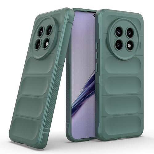Image of Zapcase Back Case Cover for Realme 13 Pro 5G | Compatible for Realme 13 Pro Back Cover | Liquid Silicon Magic Case with Camera Protection |Dark Green