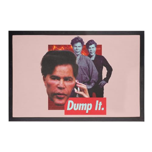 Paillasson Crypto Rose Dump It - Tapis de porte Bitcoin Meme 60x40cm - 2