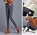 Winter Sherpa Fleece Lined Leggings for Women,High Waist Stretchy Thick Cashmere Leggings Plush Warm Thermal Pants (S, Grey)