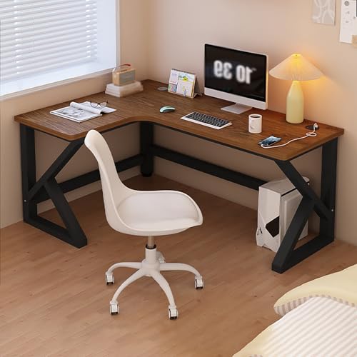 �p�\�R���f�X�N ������� L���f�X�N�R�[�i�[�ؐ� �w�K�� 1.8cm���� 120/140/160/180cm K���^�\�� �����^�C���b�h�݌v ���݂̂���J�[�{���X�`�[���r �ȃX�y�[�X �ݑ�Ζ� ���� Brown+blackframe-left 140*10