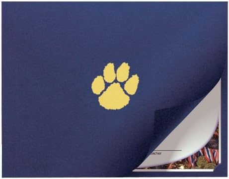 Navy Linen Folder with Gold Music Note - Set of 25