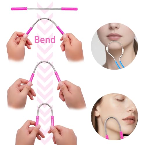 Set Mit 3 Stück Manual Gesichts Haarentferner – Effiziente Epilierer Mit Feder Für Die Sanfte Haarentfernung Im Gesicht, Ideal Für Kinn, Wangen, Oberlippe Und Mehr, Gesichtshaarentferner Für Frauen