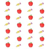 4 Pack Back to School Hanging Garland Banner – Apple and Pencil Ceiling Streamers for Classroom Party Decorations and Teacher Appreciation Events