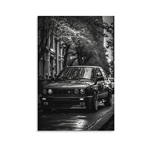 Abstract Bmw Power M3 E30 Super Racing Poster Office Black And White Wall Art Decoration Canvas Pain Canvas Painting Wall Art Poster For Bedroom Living Room Decor 12X18Inch(30X45Cm) Unframe-Style #TOP23