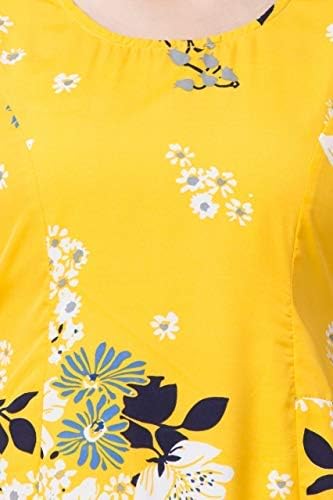 Image of PALOMI Floral Print Cut Sleeves Maxi Dress with Pocket for Girls & Women