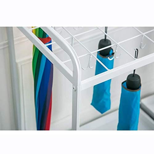 Support de rangement pour parapluie en métal noir robuste de qualité supérieure - 5