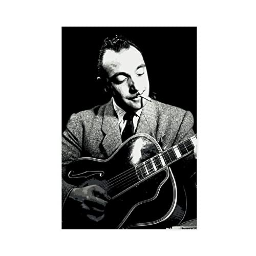 WQBYDS Affiches et impressions 30 * 50cm Senza Cornice Musicista jazz Django Reinhardt Poster...