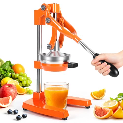 Bamgoten Orange Cast Iron Juicer for Bartenders & Health Enthusiasts
