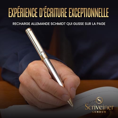 Stylo roller argent Scriveiner, accessoire de bureau chic pour signatures - 4