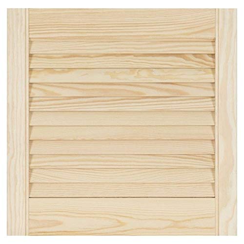 Louvre Door – Pine Wood – Vented Open – Ready to Paint Internal Louvre Cupboard Doors – Slatted Wardrobe Doors – Various Sizes (435mm (17.2") Height, 444mm (17.5") Width) — image 1