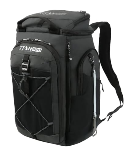 Titan PRO 26-Can Backpack Cooler with Ice Walls - Black