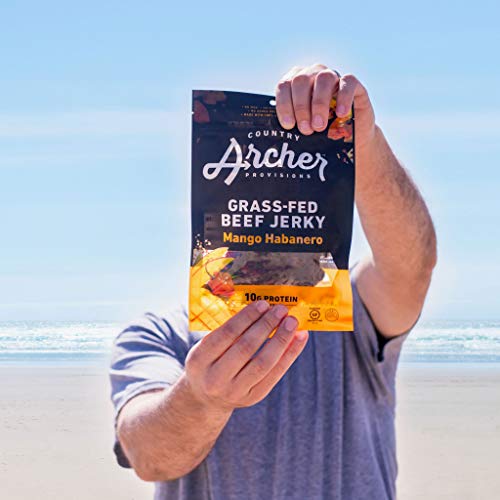 Mango Habanero Beef Jerky By Country Archer, 100% Grass-Fed, Gluten Free, Keto Snack, 16 Ounce #TOP6