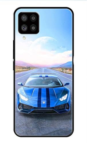 Image of Metal TPU Printed Back Cover for Samsung Galaxy M62 (Car with Moon View) 360 Degree Protection | Camera Protection -25092024(AR)