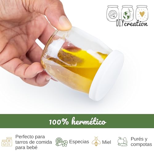 Miniatura 5 de Diy Creation - 12 Vasos Yogurtera Impermeables Con Tapa - Tarros De Cristal Universales Sin Bpa Botes Para Máquinas De Yogur Y Robot De Multicocina - Yogurtera 12 Tarros 125 G 143 Ml