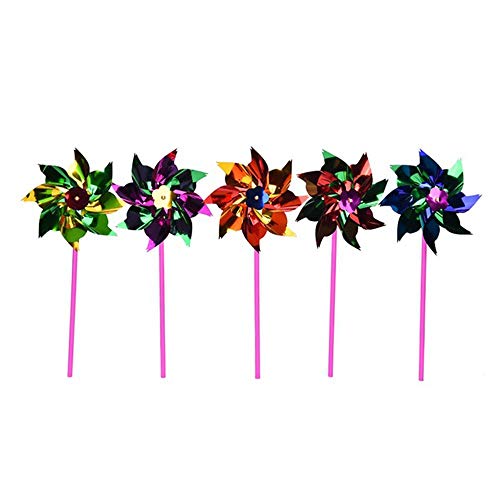 10Pcs Small Colorful Plastic Pinwheel Party Favors Wind Spinner Outdoor Yard Garden Decoration Lawn Kids Toy #TOP2