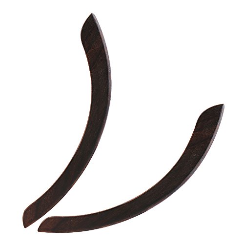 Brown Figured Solid Rosewood Guitar Arm Rest Part For 39-41 Inch Acoustic Guitar Set Of 2 #TOP25