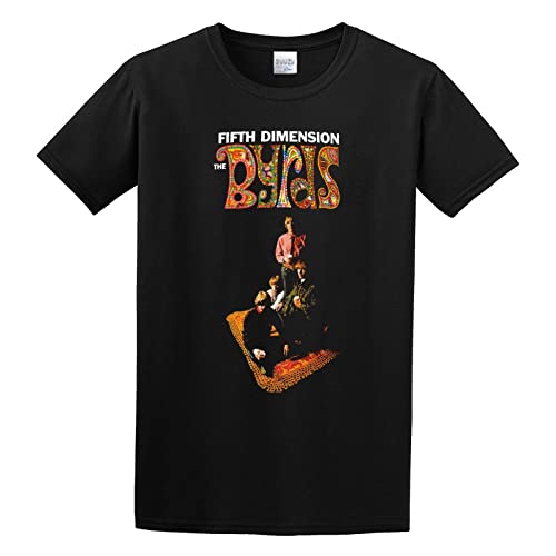 Photo de SKKCOR DYYSKE Men's The Byrds Fifth Dimension Cotton T Shirt Black M