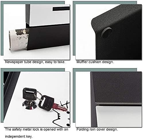 JYDQM Suggestion Box Mail Box Key Drop Box Wall Mount Mailboxes,with Key Lock Large Capacity Newspaper Magazine Postbox-White-13.7X2x16.8in Mailbox Security Mailboxes