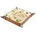 Bandeja plegable para juegos de dados con ruedas de cuero, bandejas cuadradas de joyería y reloj, llave, moneda, caja de almacenamiento de dulces castillo de arena y playa