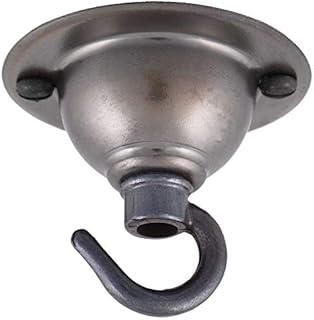 ElekTek 65mm Diameter Ceiling Chandelier Plate with Hook Antique Brass
