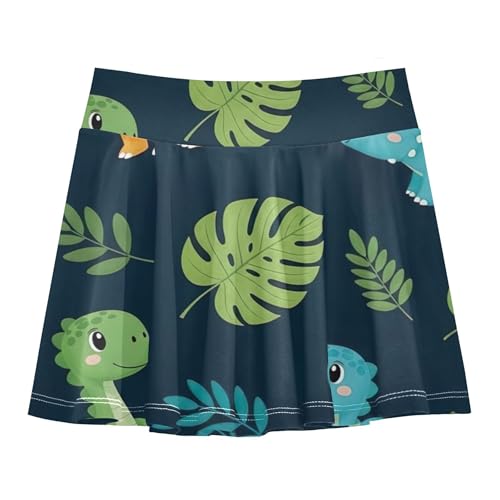 Girls' Shorts Athletic Skorts Tennis Skirts Kids Pink Cute Flowy Skort Jungle Dino Navy 3t