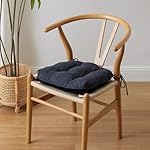 Chair Cushions for Dining Chairs Set of 4, Kitchen Chair Cushions, Chair Pads with Ties and Non Slip Backing, Tufted Memory Foam Seat Cushion 4 Pack, 15.5" x 15.5" x 4", Navy Blue - Image 2