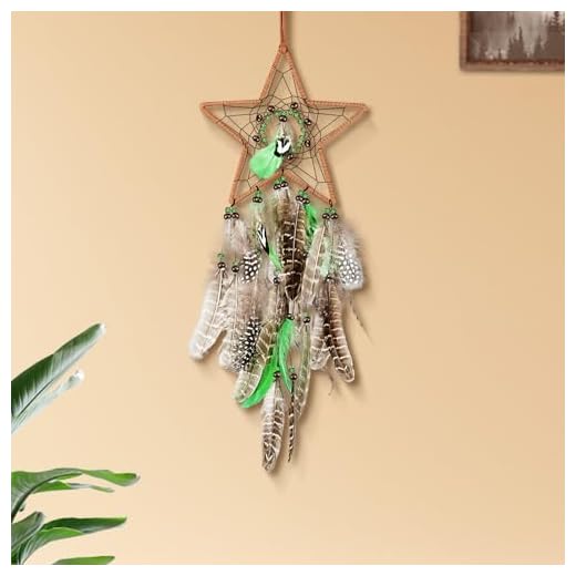 Dream Catchers Pendant Decorations, Handmade Dreamcatcher, Suitable for Living Room, Bedroom Ornament（Star）
