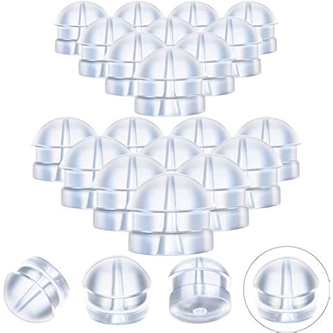 Hicarer 100 Pieces Clear Earring Backs Cover
