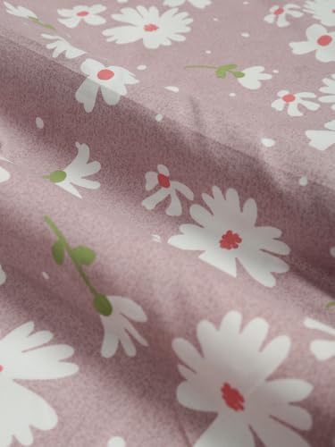 Image of ROSARAHOME 180 TC Microfiber Flat Queen Size Double Bed Bedsheet with 2 Pillow Cover| Bedsheet:240cmx225cm Pillow Covers:45cmx70cm,Floral Purple