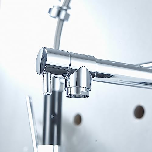 Torneira Cozinha Gourmet Monocomando Com Spray Extensor, Volante Em Alavanca Com Abertura Mais Leve,