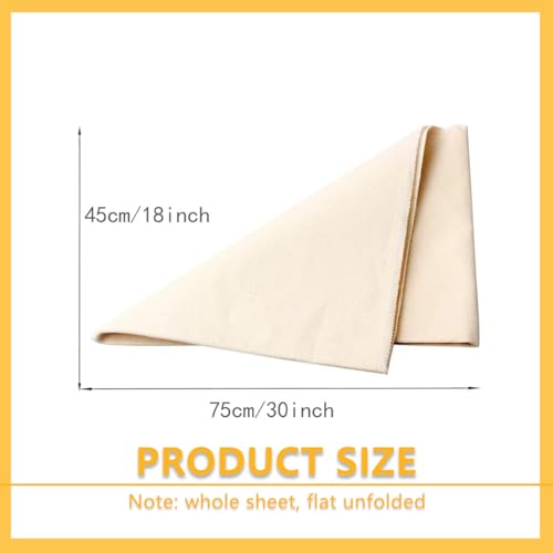 Proofing Cloth for Bread Baking - 17x29 Inches Thick Linen Cloth, Reusable for Dough Rolling, Baguettes, Loaves, Pastry - Ideal for Homemade Bread - Thumbnail 3