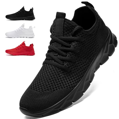 ZASJDG Tennis Shoes Womens Lightweight Breathable Mesh Athletic Shoes Comfortable Casual Walking Sneakers for Women for Gym Outdoor Travel Work and Everyday Use Black Size 5.5